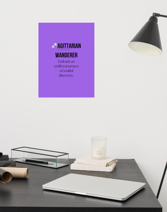 Zodiac Wall Hanging – ♐️agittarian Wanderer Color Theme: 💜 Royal Purple / Electric Violet #9B5DE5