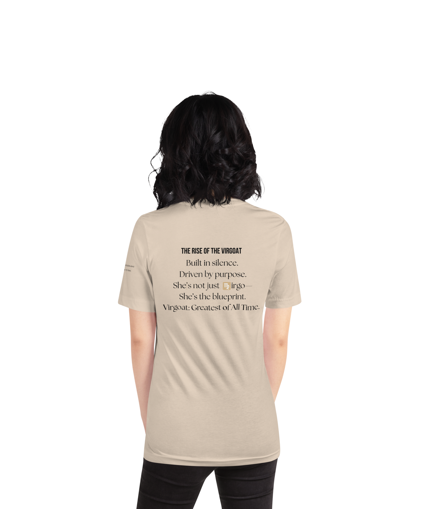 ♍ Virgoat Zodiac Twist Tee – Black Lettering Edition