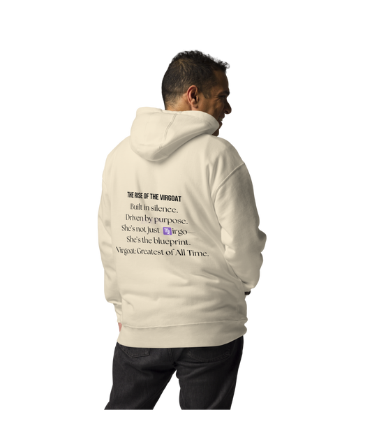 ♍ Virgoat Zodiac Twist Hoodie – Black Lettering Edition