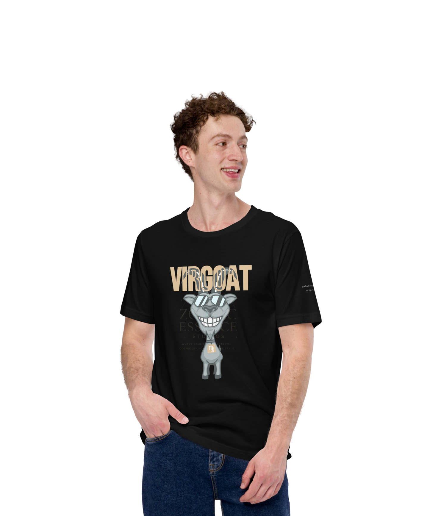 ♍ Virgoat Zodiac Twist Tee – White Lettering Edition