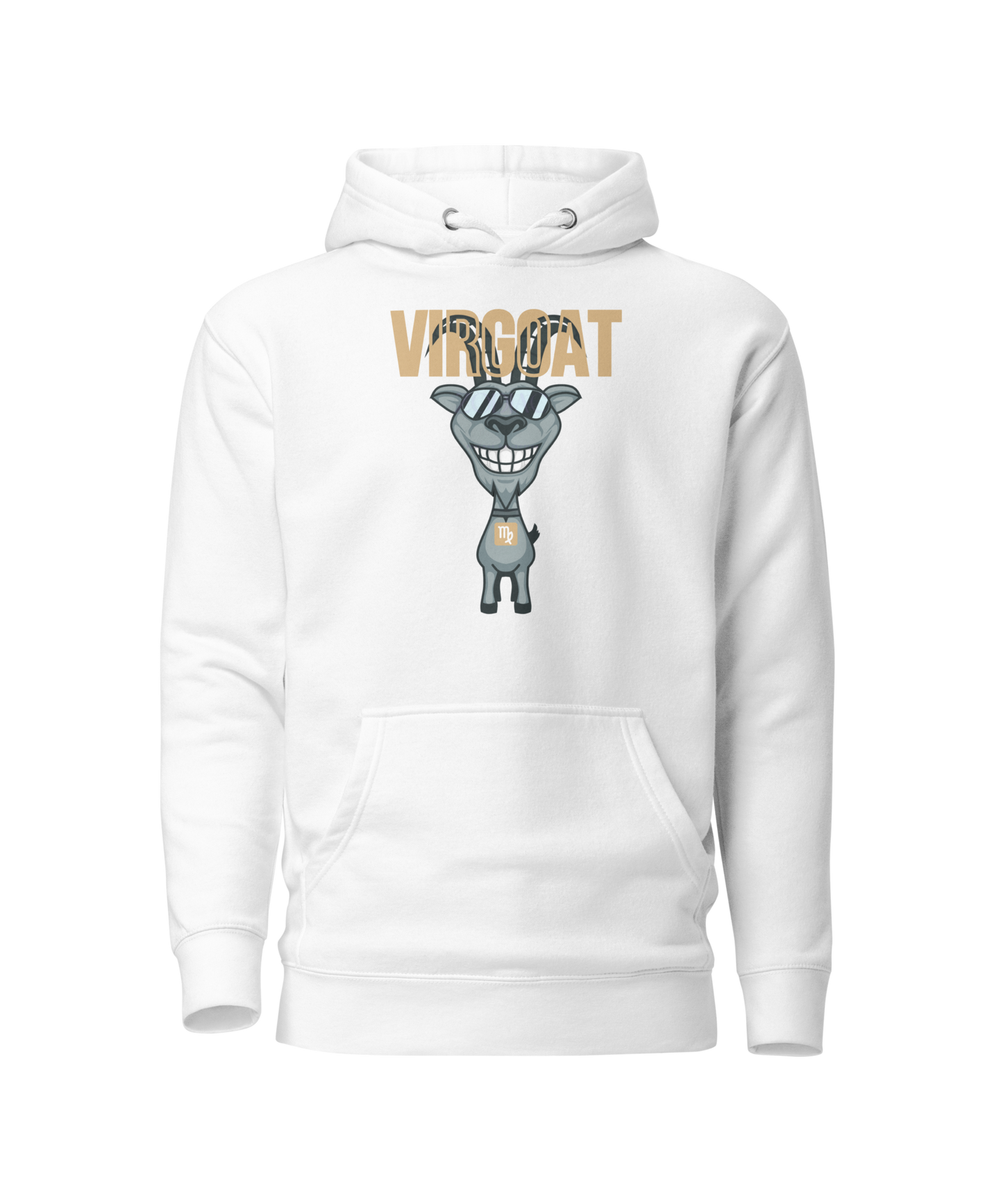 ♍ Virgoat Zodiac Twist Hoodie – Black Lettering Edition