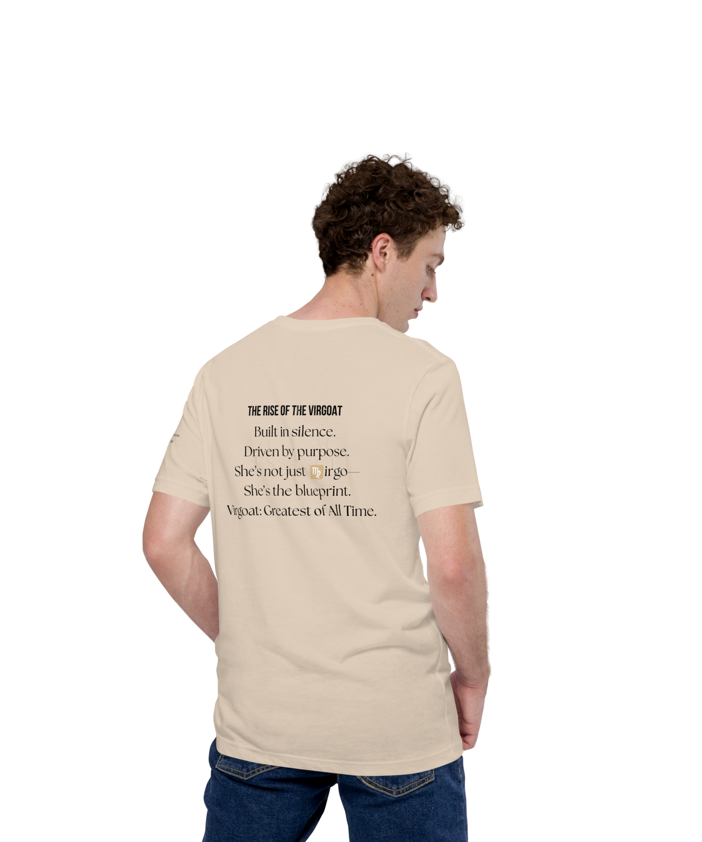 ♍ Virgoat Zodiac Twist Tee – Black Lettering Edition