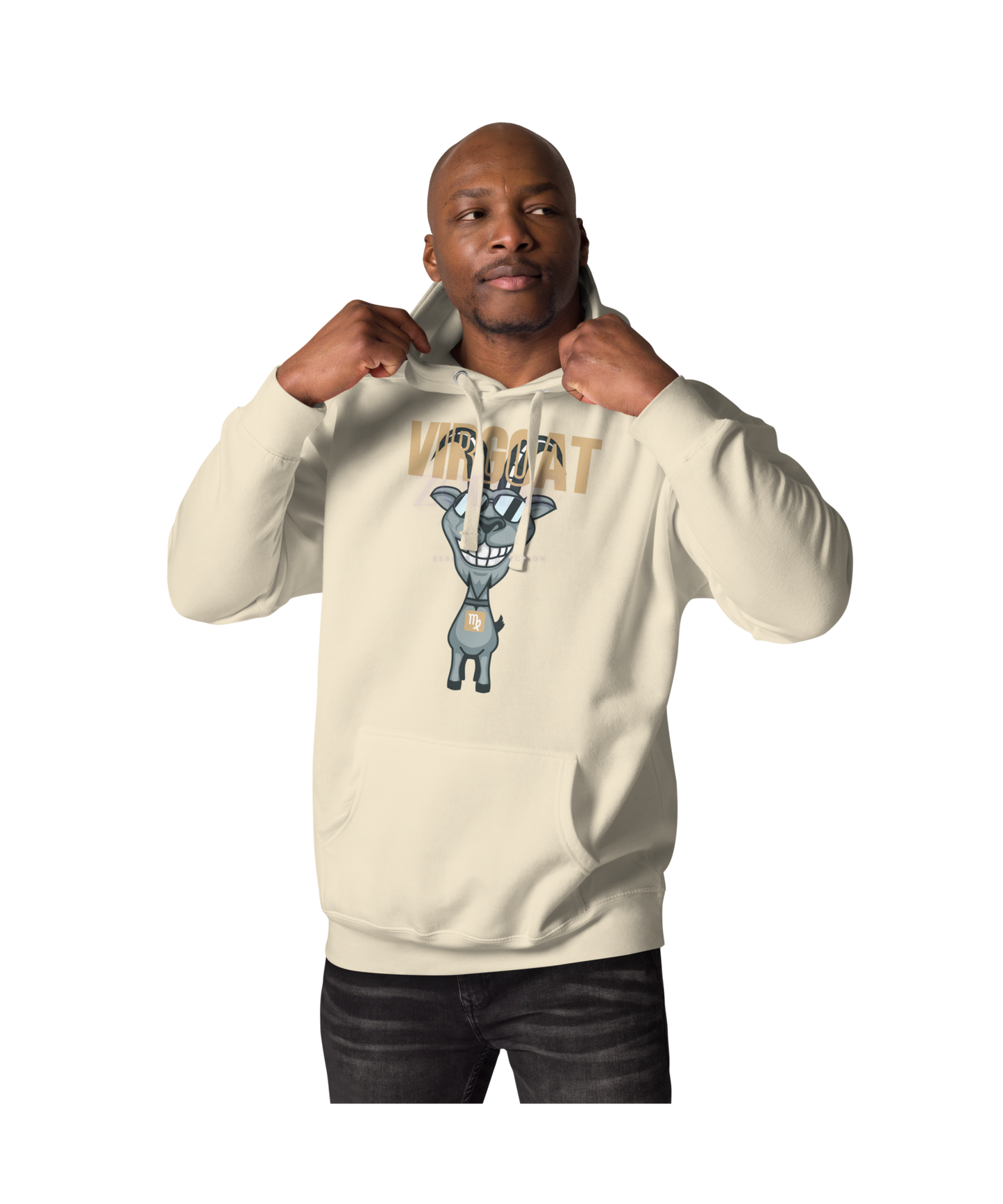 ♍ Virgoat Zodiac Twist Hoodie – White Lettering Edition