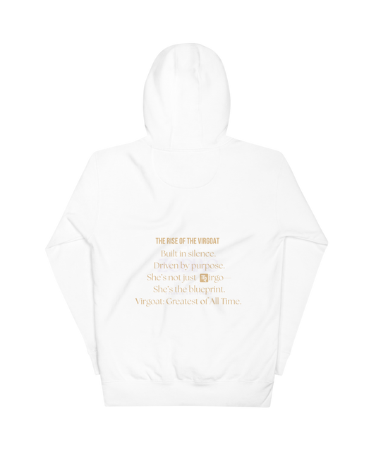 ♍ Virgoat Zodiac Twist Hoodie – Sandy Beige Lettering Edition