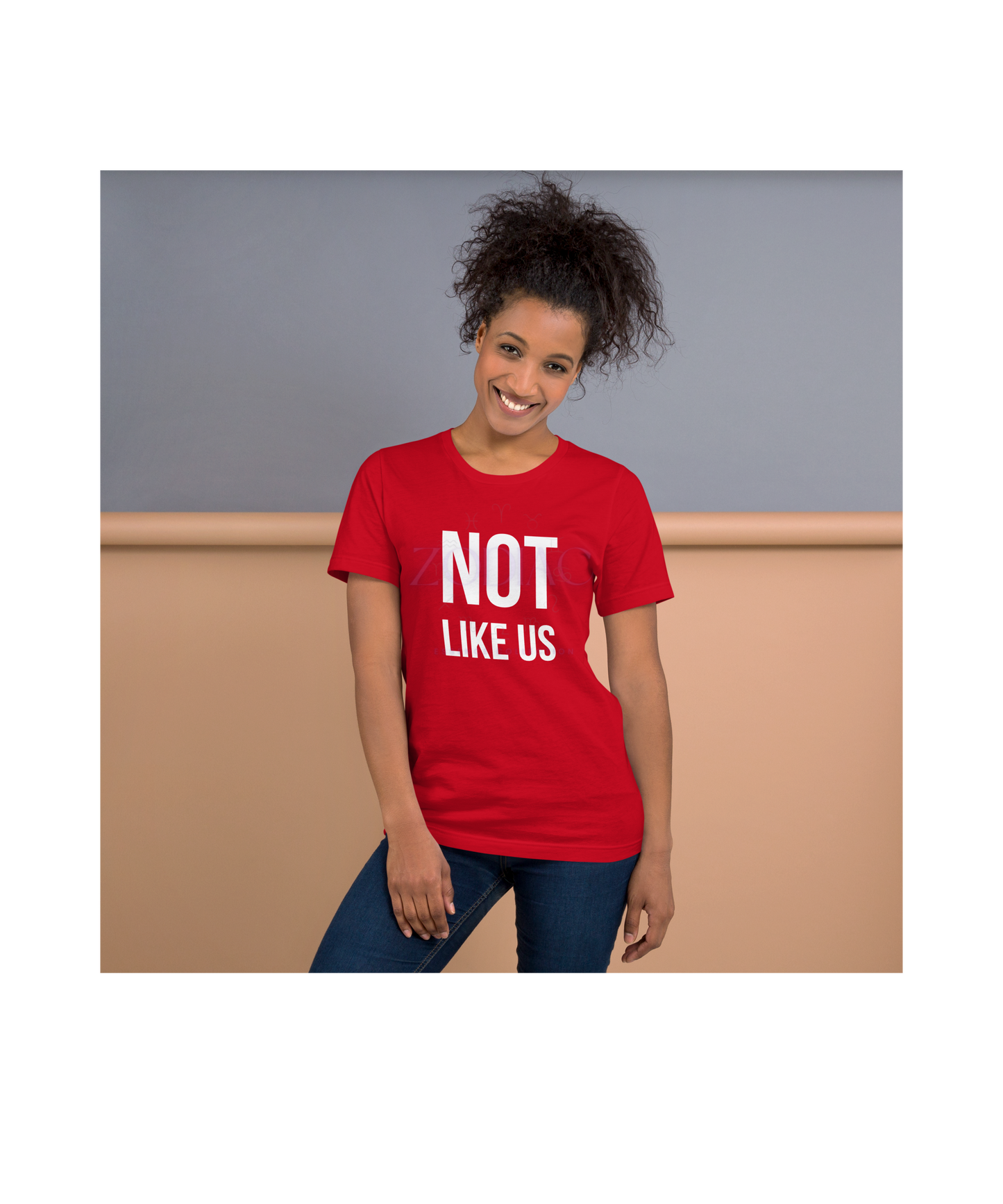 Not Like Us TEE-SHIRT — White Ink Edition (Kendrick Lamar x Zodiac Essence)