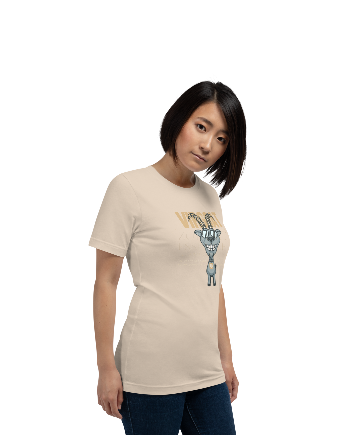 ♍ Virgoat Zodiac Twist Tee – White Lettering Edition