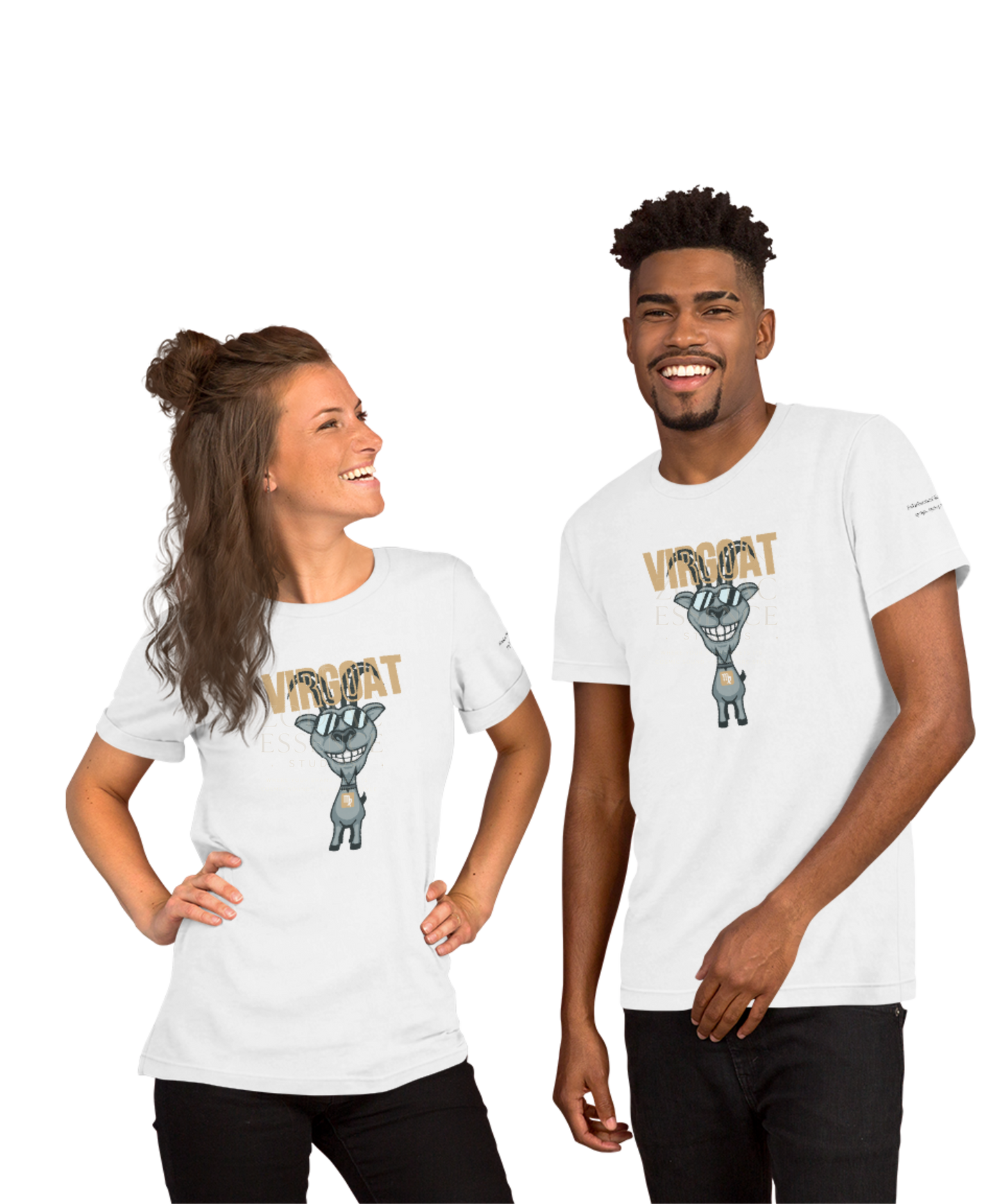 ♍ Virgoat Zodiac Twist Tee – Black Lettering Edition
