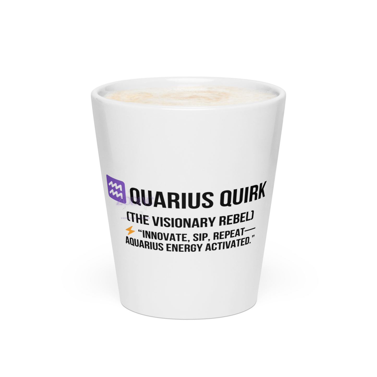 ♒quarius Quirk Latte Mug – 12oz Ceramic | Cosmic Genius Coffee Cup