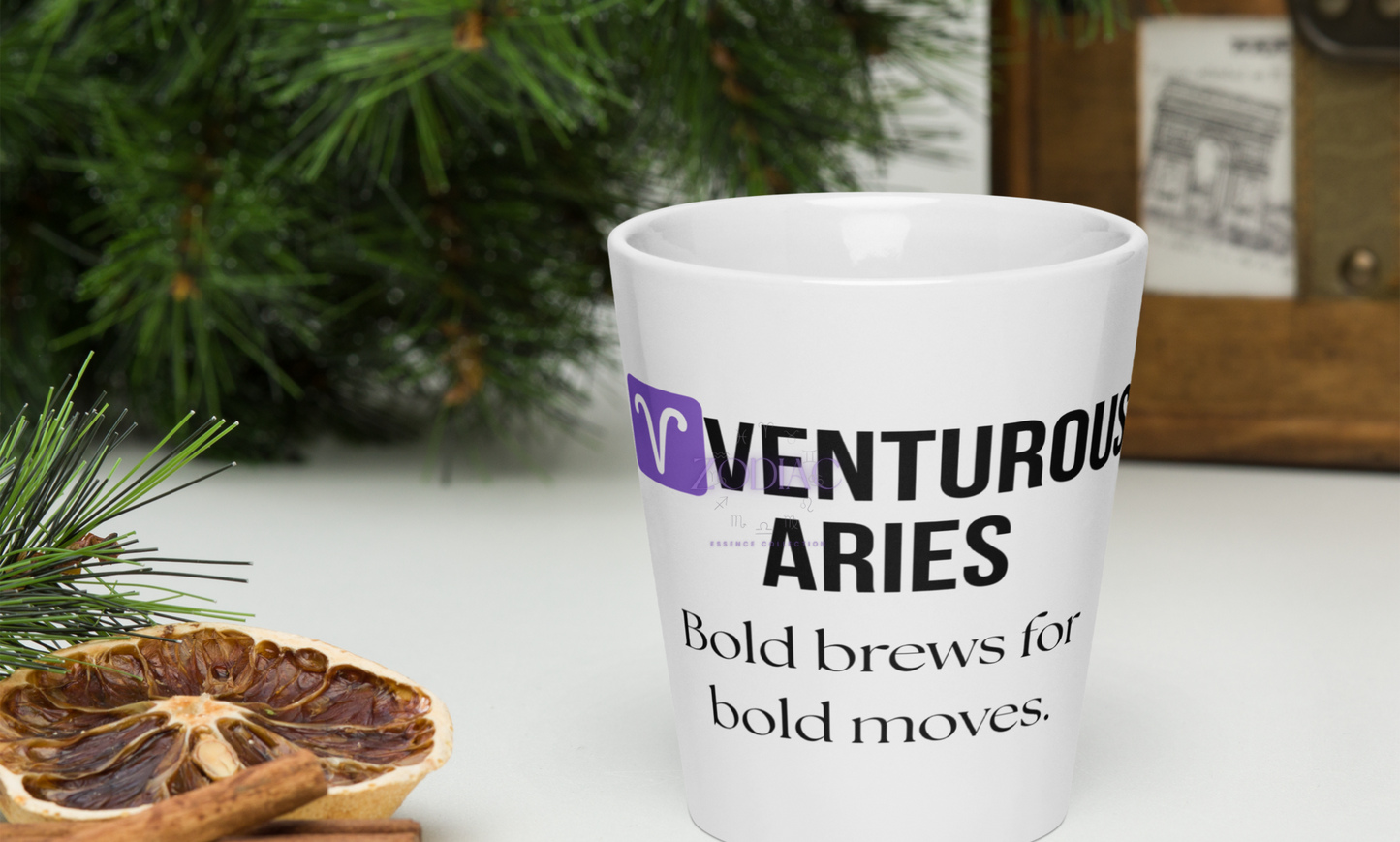 ♈venturous Aries Latte Mug – 12oz Ceramic | Bold Zodiac Sign Gift