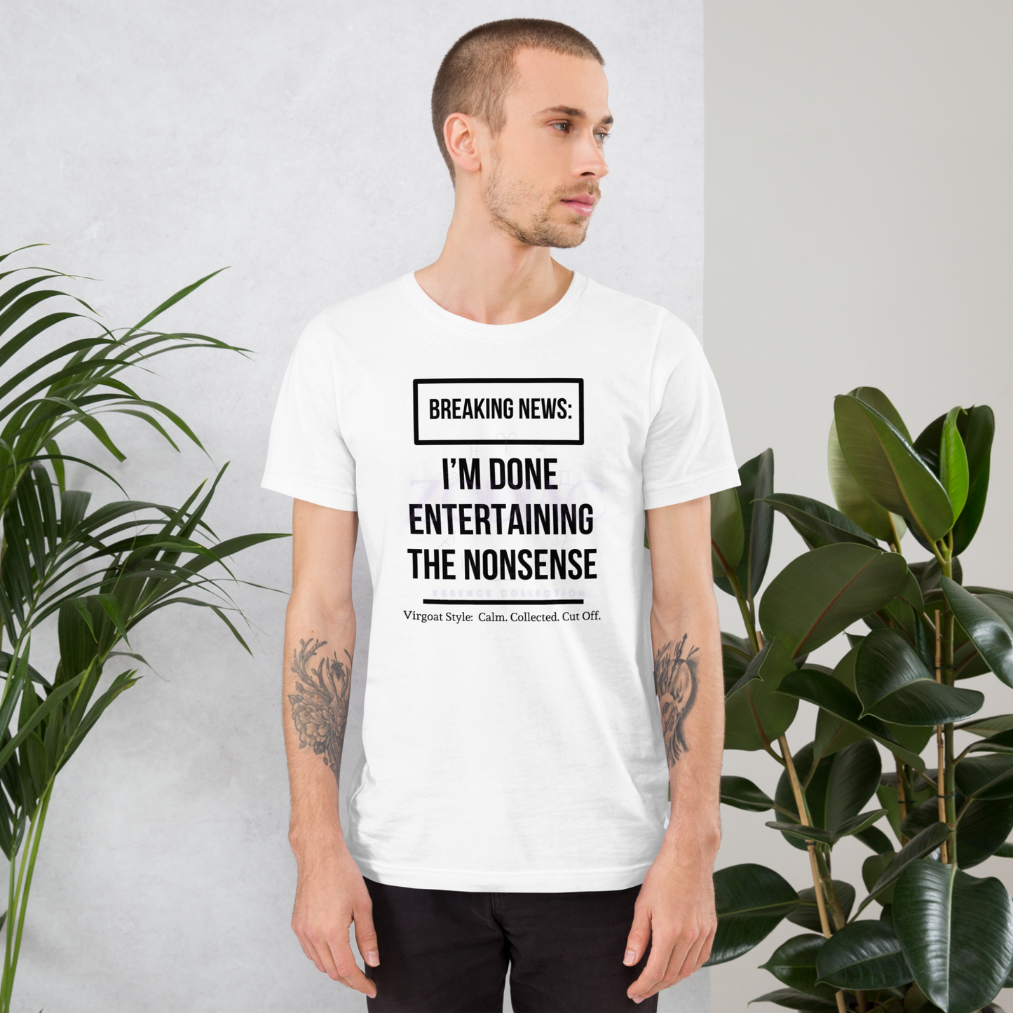 BREAKING NEWS Tee – White with Black Letters | S–4XL | ♍️🐐Virgoat Drop Exclusive