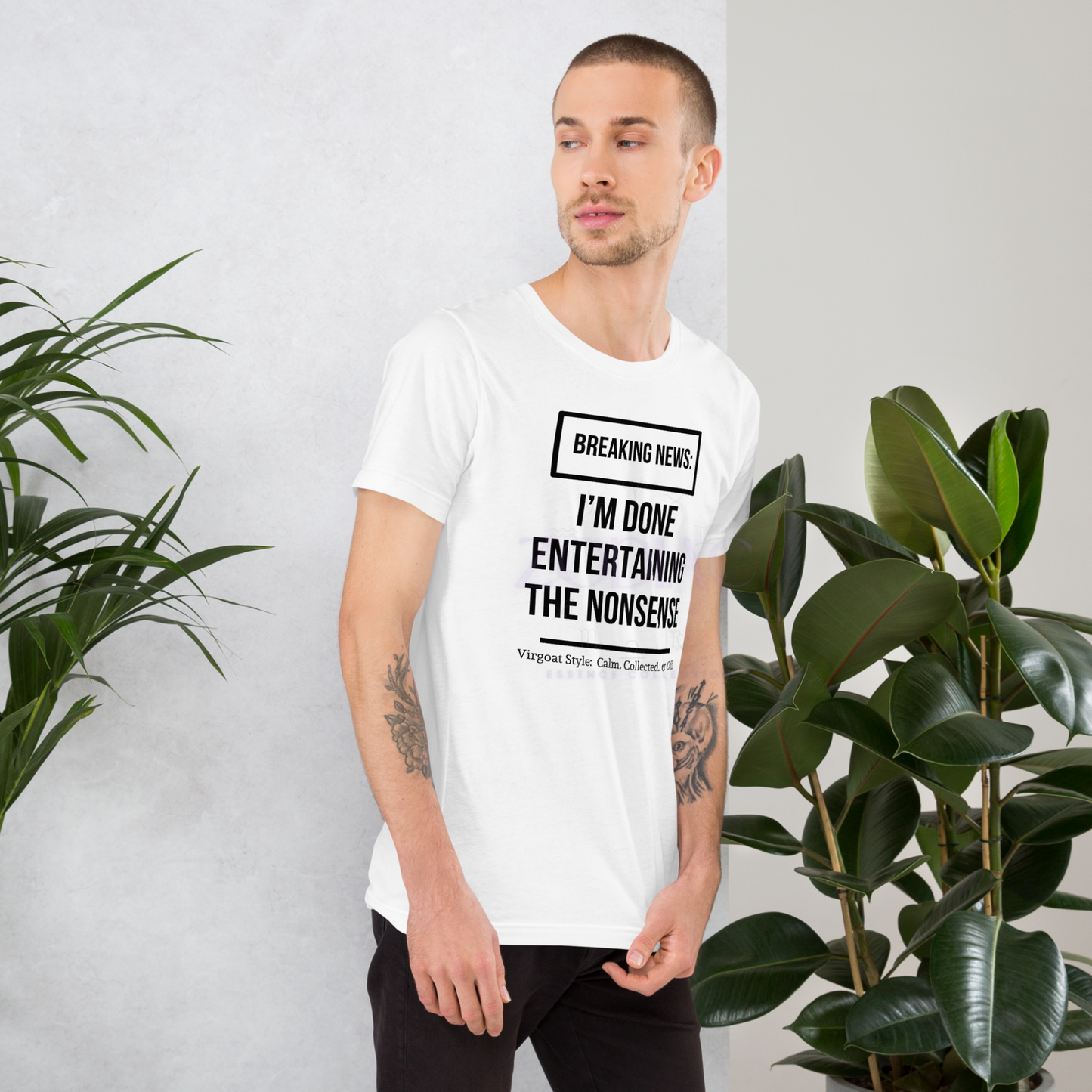 BREAKING NEWS Tee – White with Black Letters | S–4XL | ♍️🐐Virgoat Drop Exclusive