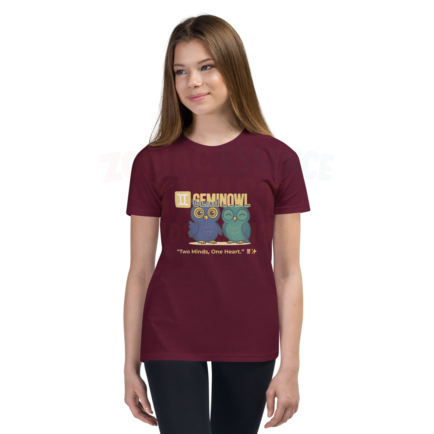 ♊"Geminowl: Two Minds, One Heart – Youth Tee"