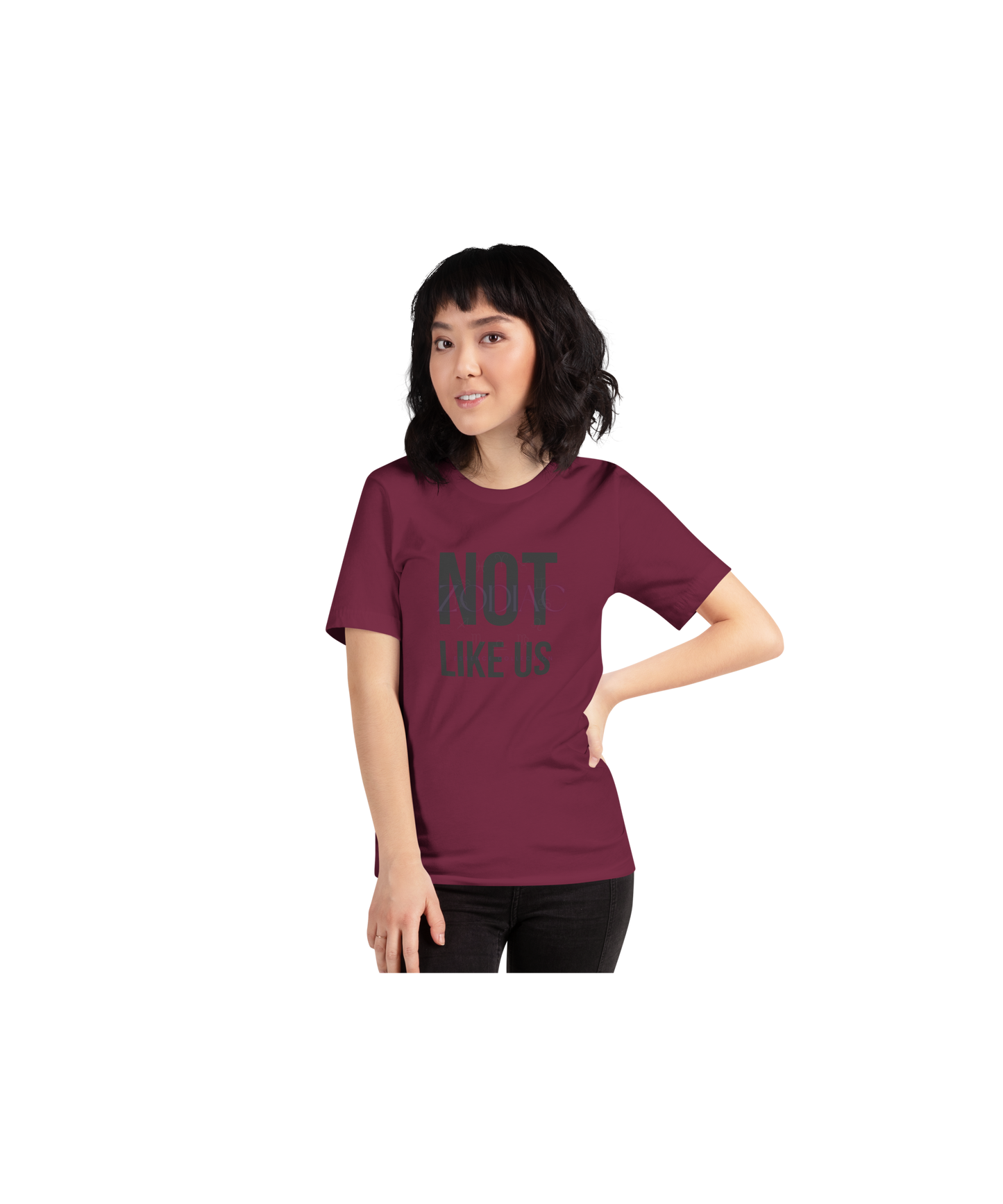 Not Like Us Tee — Black Lettering Edition (Kendrick Lamar x Zodiac Essence)