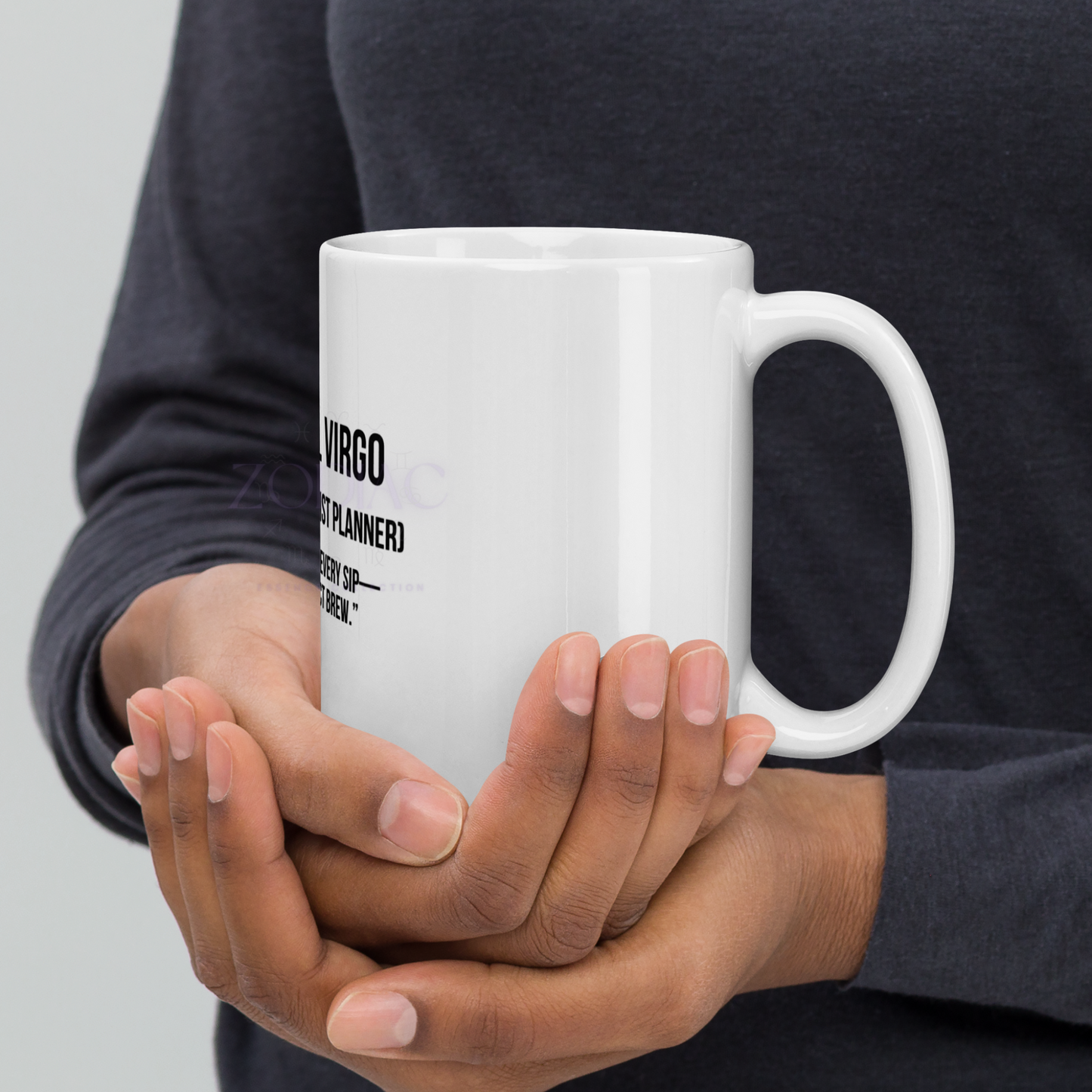 Zodiac Essence White Mug – ♍ystical Virgo (The Perfectionist Planner) | 11 oz, 15 oz & 20 oz