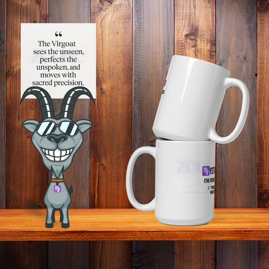 Zodiac Essence White Mug – ♍ystical Virgo (The Perfectionist Planner) | 11 oz, 15 oz & 20 oz