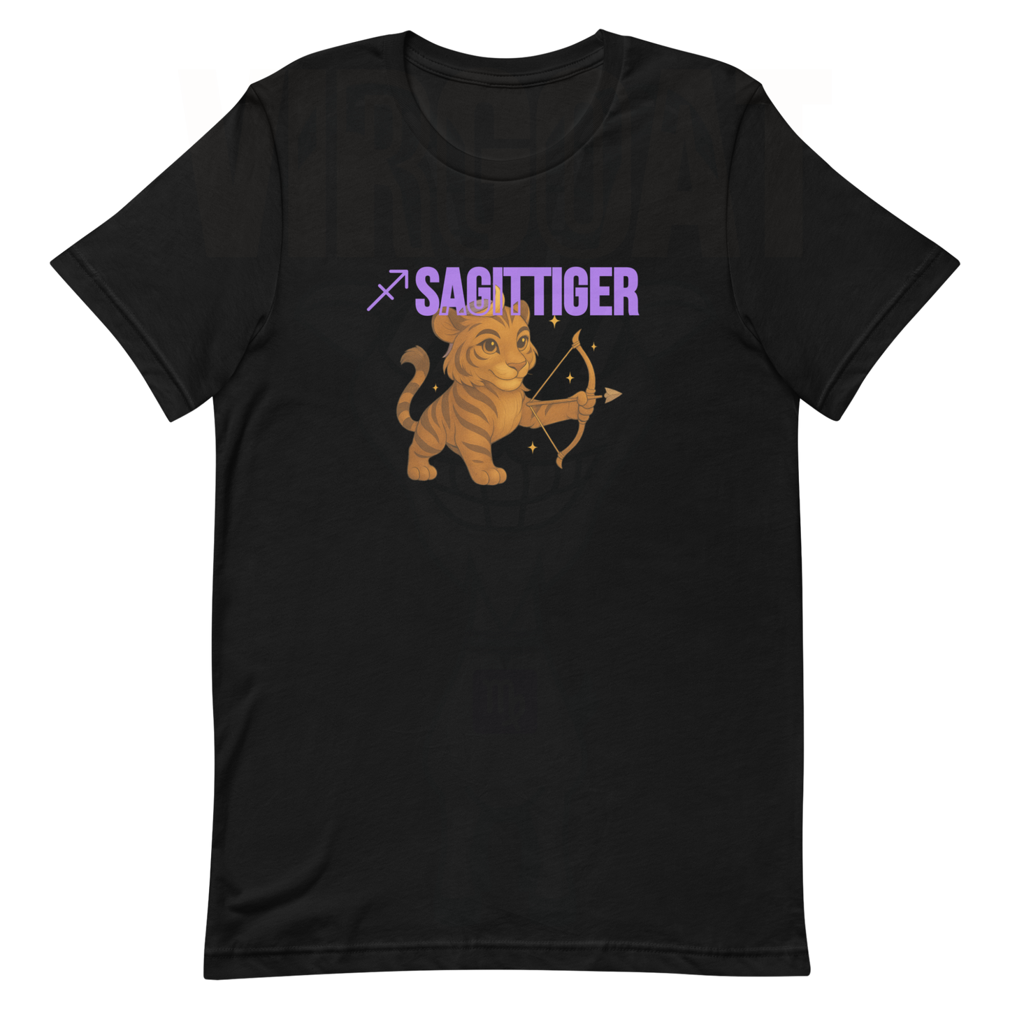 SAGITTIGER Essence Tee – Front + Back Zodiac Quote ♐ #9B5DE5