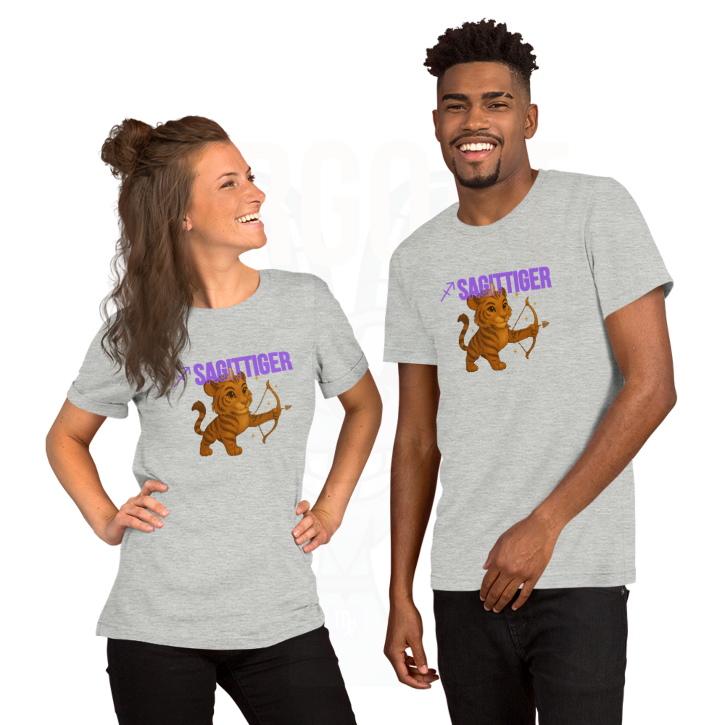 SAGITTIGER Essence Tee – Front + Back Zodiac Quote ♐ #9B5DE5