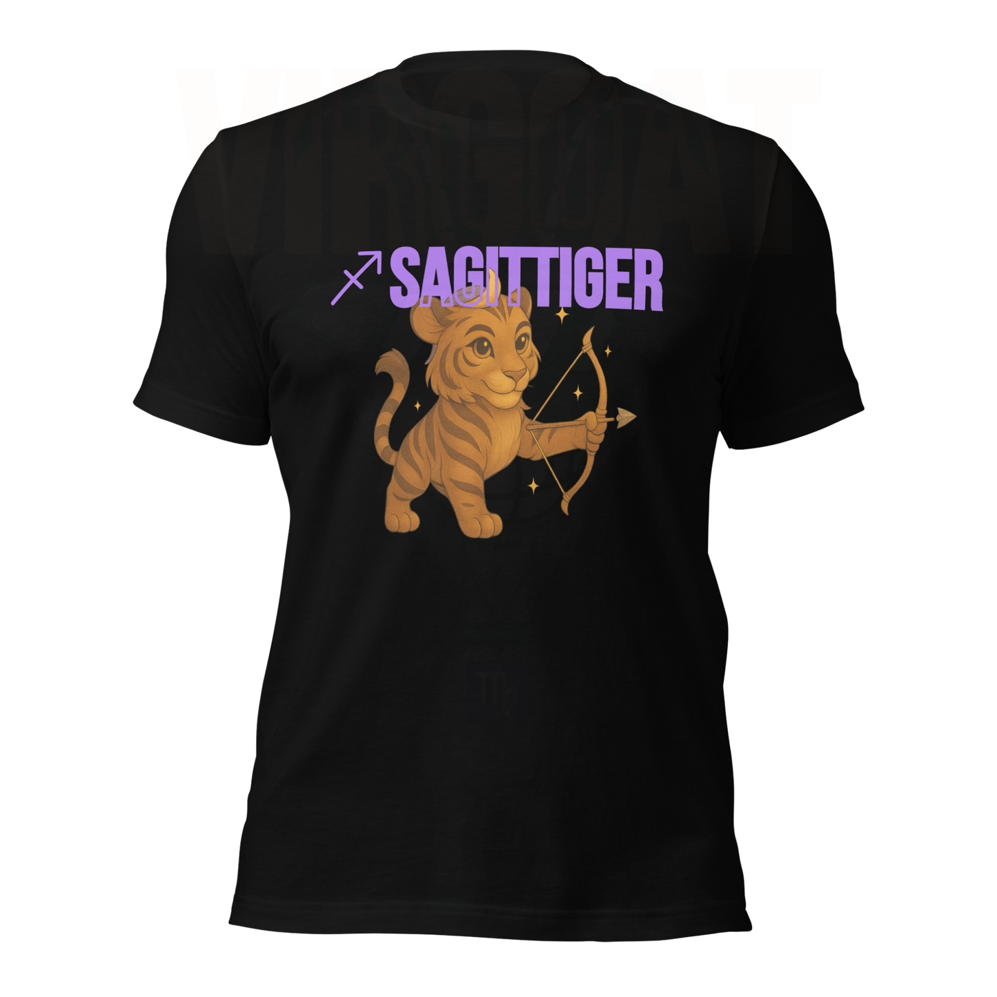 SAGITTIGER Essence Tee – Front + Back Zodiac Quote ♐ #9B5DE5