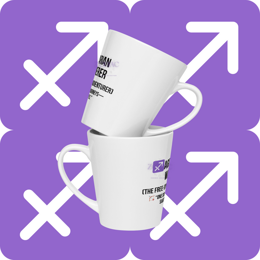 ♐agittarian Wanderer Latte Mug – 12oz Ceramic | Free-Spirit Astrology Mug