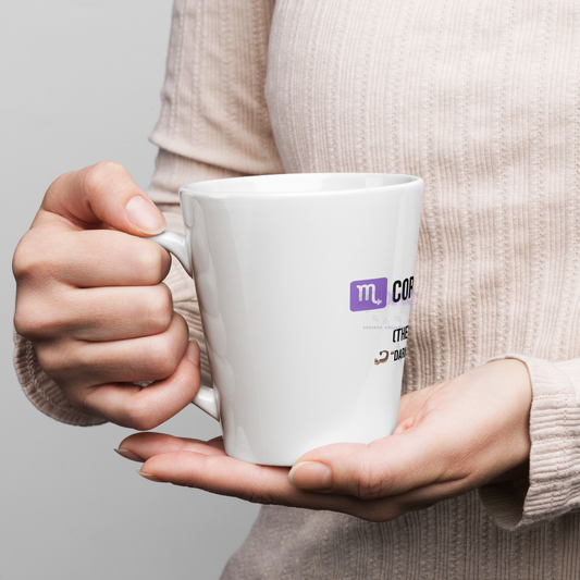 ♏corpionic Depth Latte Mug – 12oz Ceramic | Intense Celestial Coffee Mug