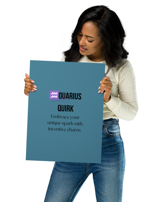 Zodiac Wall Hanging – ♒️quarius Quirk Color Theme: 🔵 Steel Blue / Deep Sky #457B9D