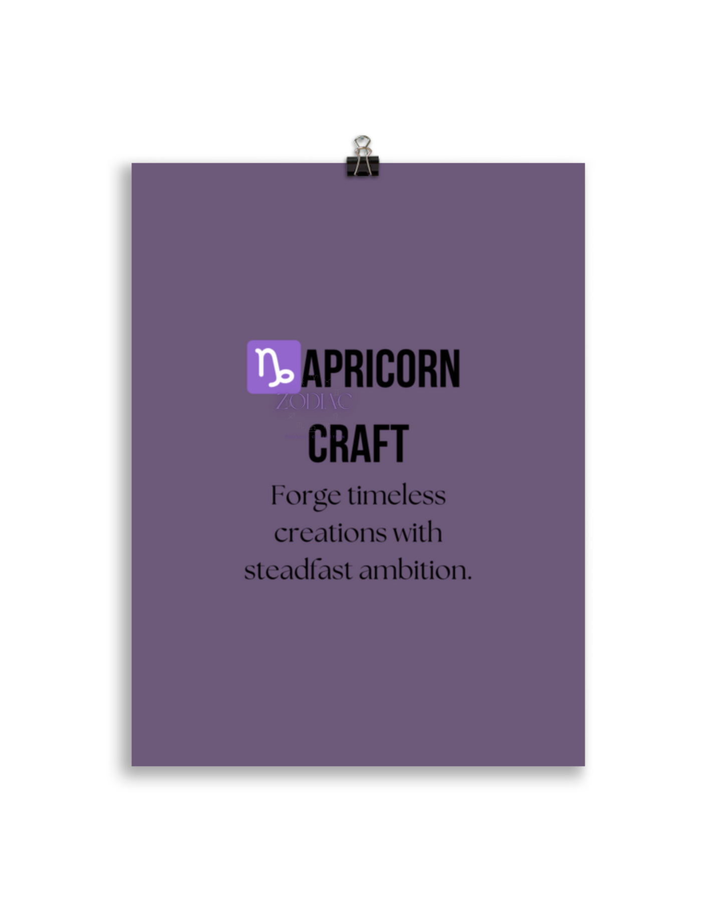Zodiac Wall Hanging – ♑️apricorn Craft Color Theme: 🍇 Dark Plum / Muted Grape #6D597A
