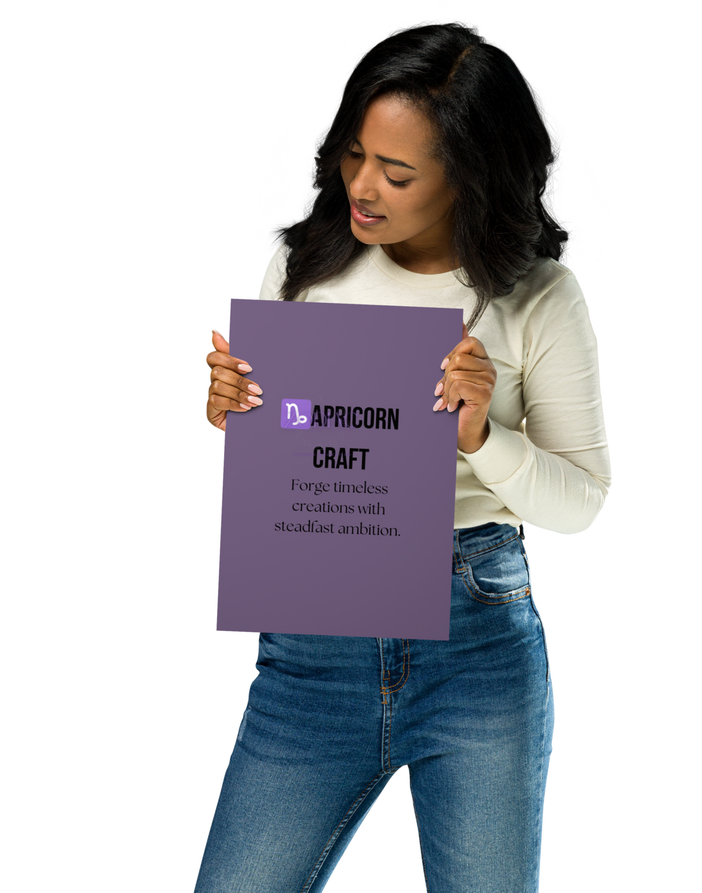 Zodiac Wall Hanging – ♑️apricorn Craft Color Theme: 🍇 Dark Plum / Muted Grape #6D597A