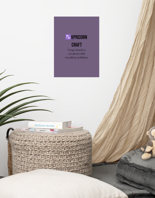 Zodiac Wall Hanging – ♑️apricorn Craft Color Theme: 🍇 Dark Plum / Muted Grape #6D597A