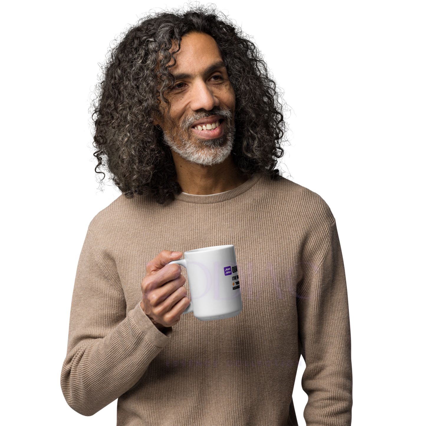 Zodiac Essence White Mug – ♒quarius Quirk (The Visionary Rebel) | 11 oz, 15 oz & 20 oz