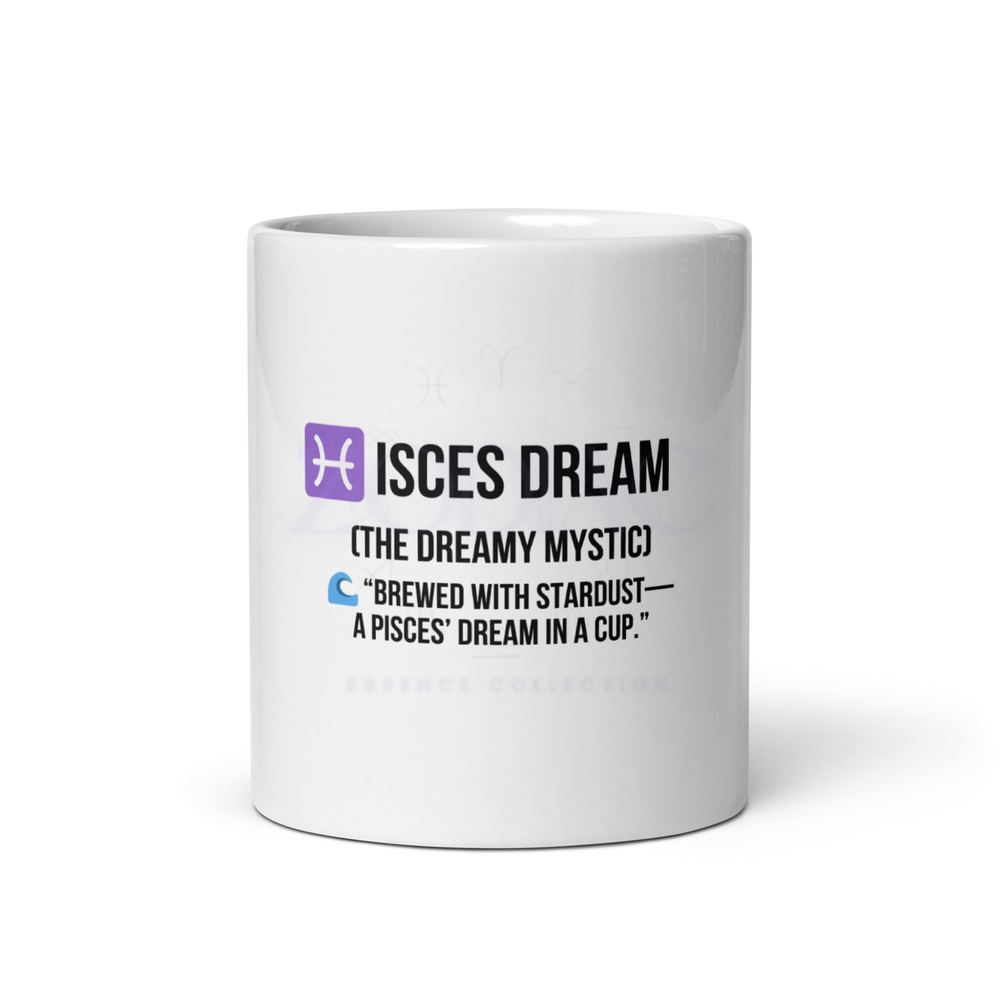Zodiac Essence White Mug – ♓isces Dreams (The Dreamy Mystic) | 11 oz, 15 oz & 20 oz