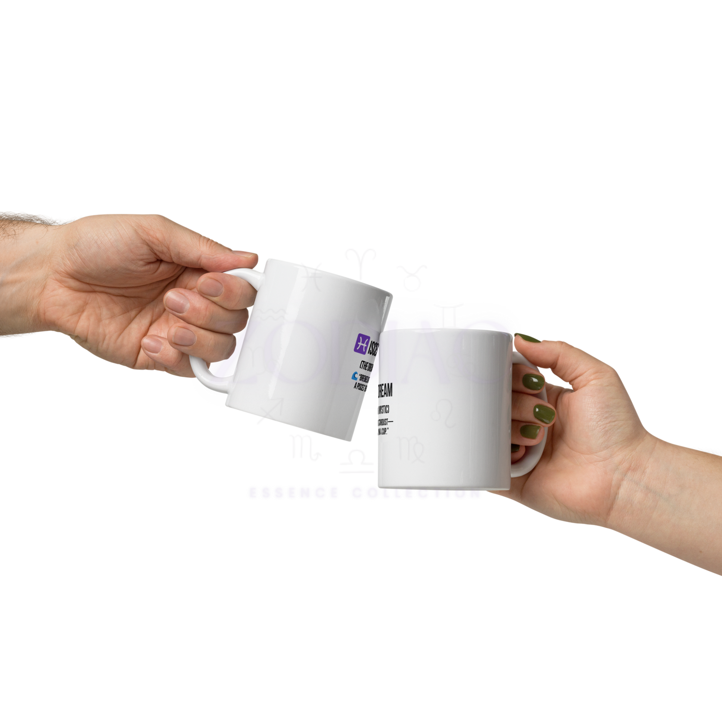Zodiac Essence White Mug – ♓isces Dreams (The Dreamy Mystic) | 11 oz, 15 oz & 20 oz
