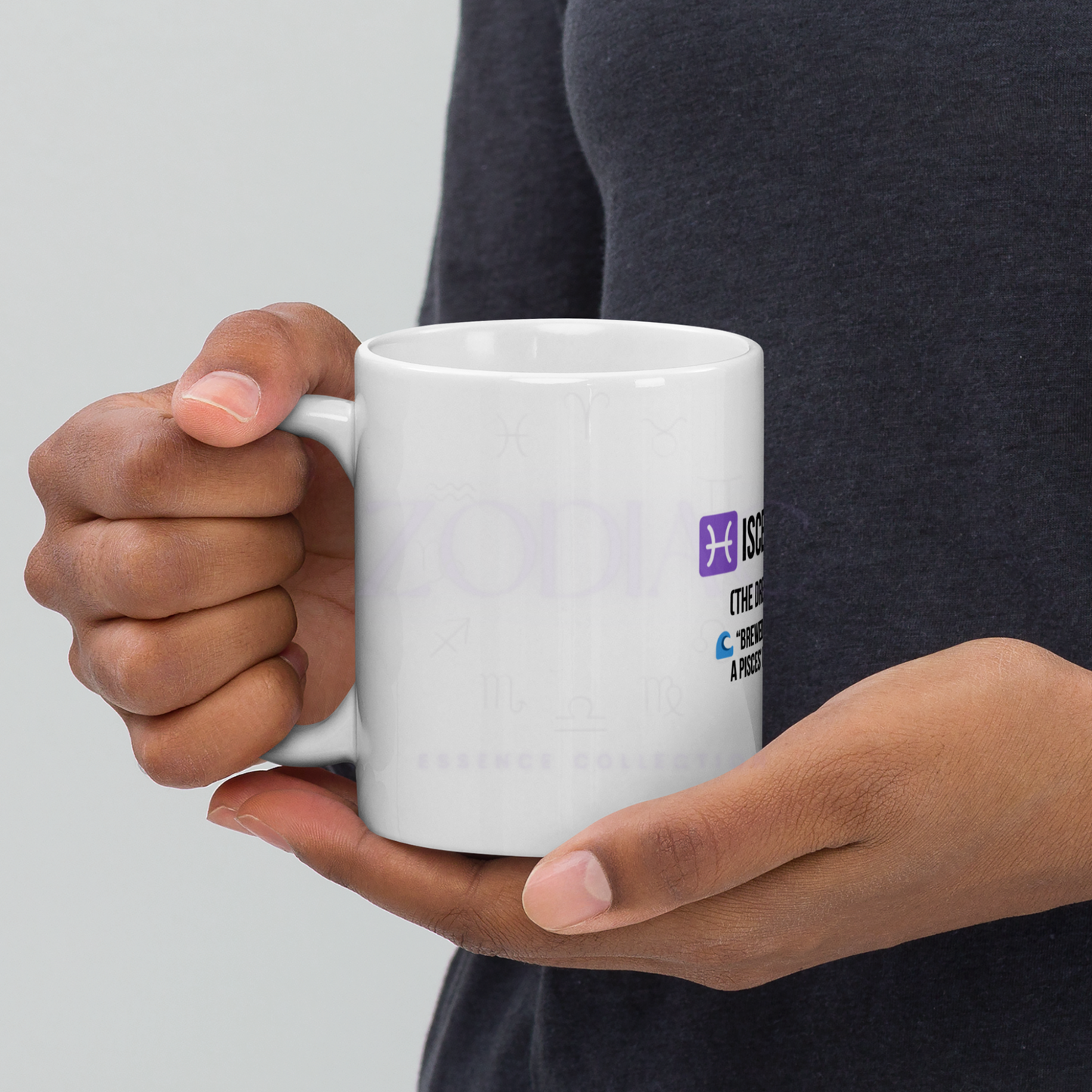 Zodiac Essence White Mug – ♓isces Dreams (The Dreamy Mystic) | 11 oz, 15 oz & 20 oz