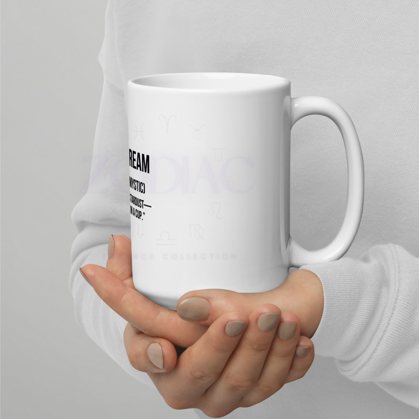 Zodiac Essence White Mug – ♓isces Dreams (The Dreamy Mystic) | 11 oz, 15 oz & 20 oz