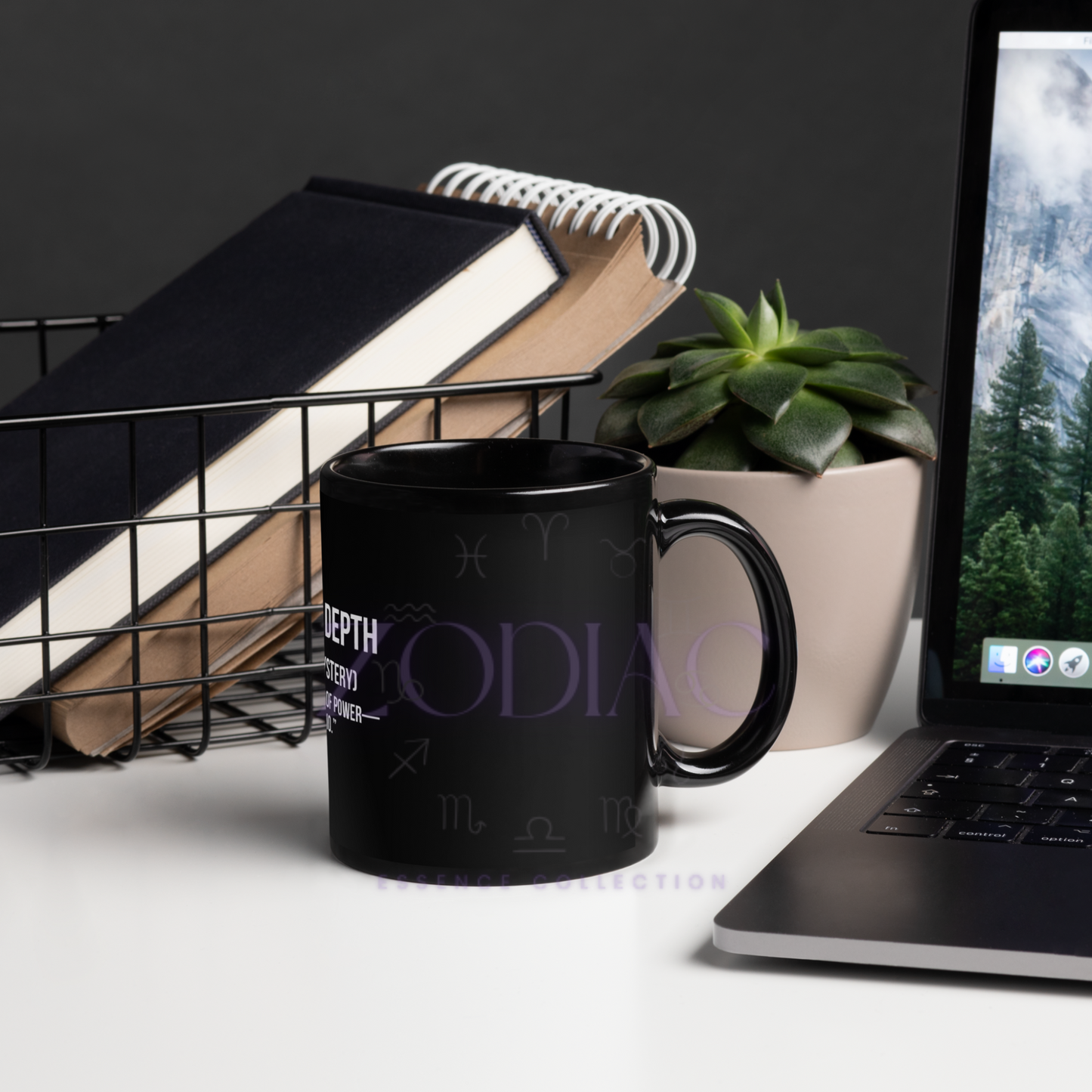 Zodiac Essence Black Glossy Mug – ♏corpionic Depth | 11 oz & 15 oz
