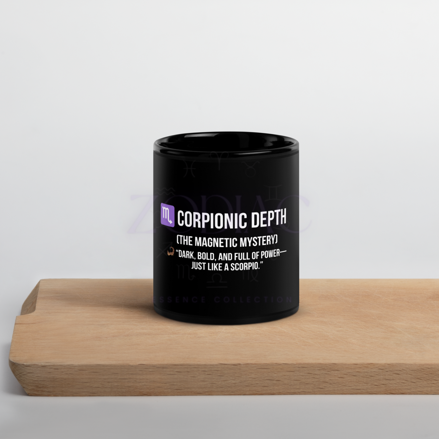 Zodiac Essence Black Glossy Mug – ♏corpionic Depth | 11 oz & 15 oz