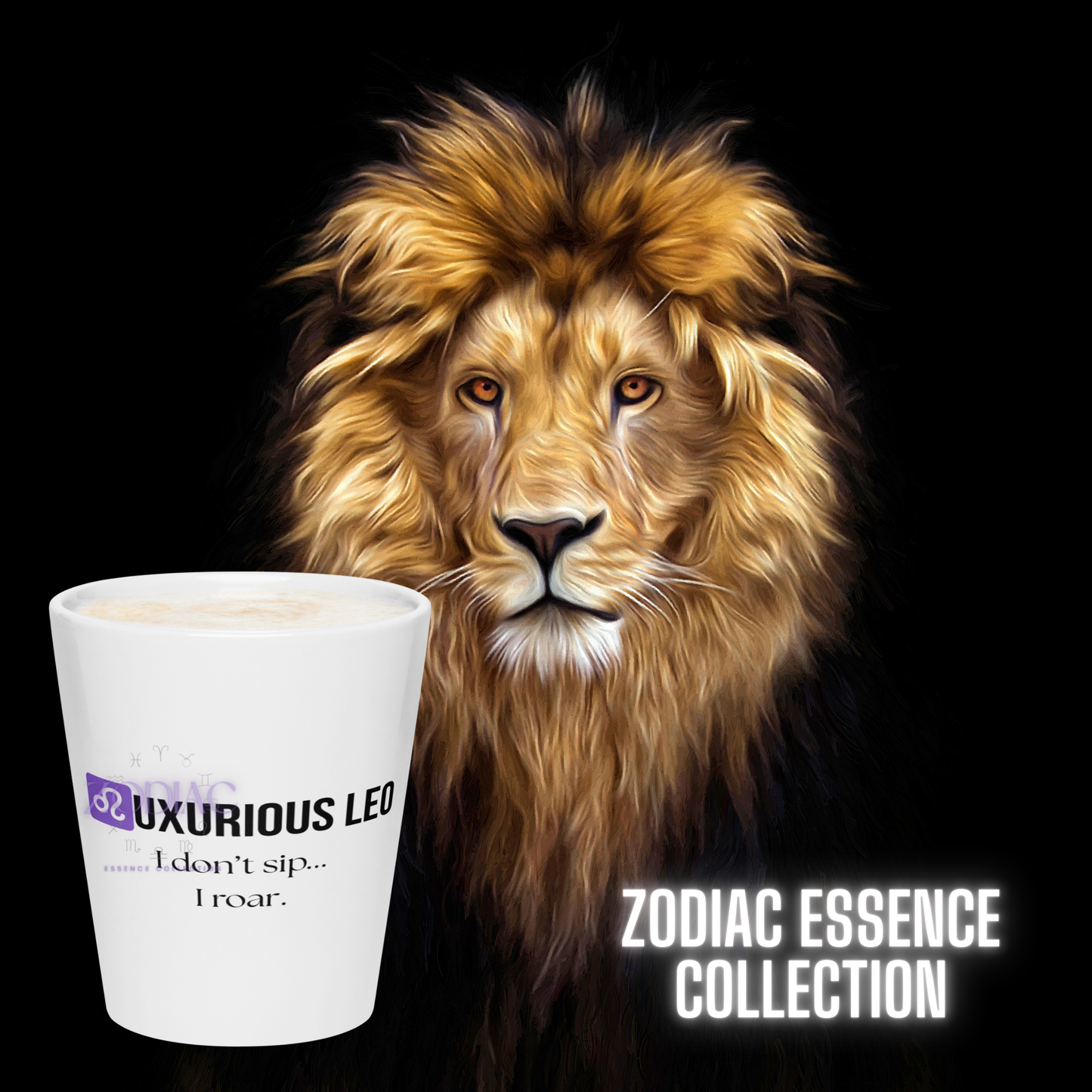 ♌uxurious Leo Latte Mug – 12oz Ceramic | Bold Horoscope Mug for Coffee Lovers