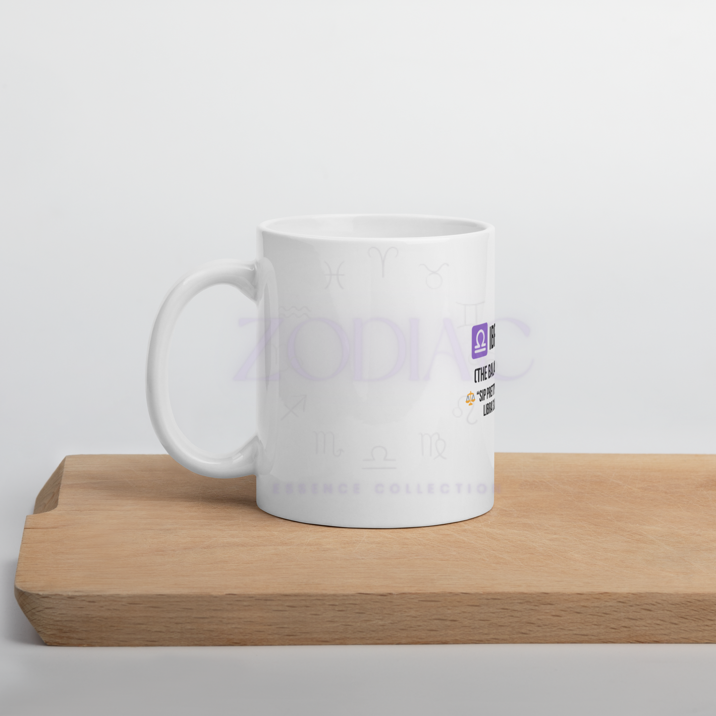 Zodiac Essence White Mug – ♎ibra Luxe (The Balanced Beauty) | 11 oz, 15 oz & 20 oz