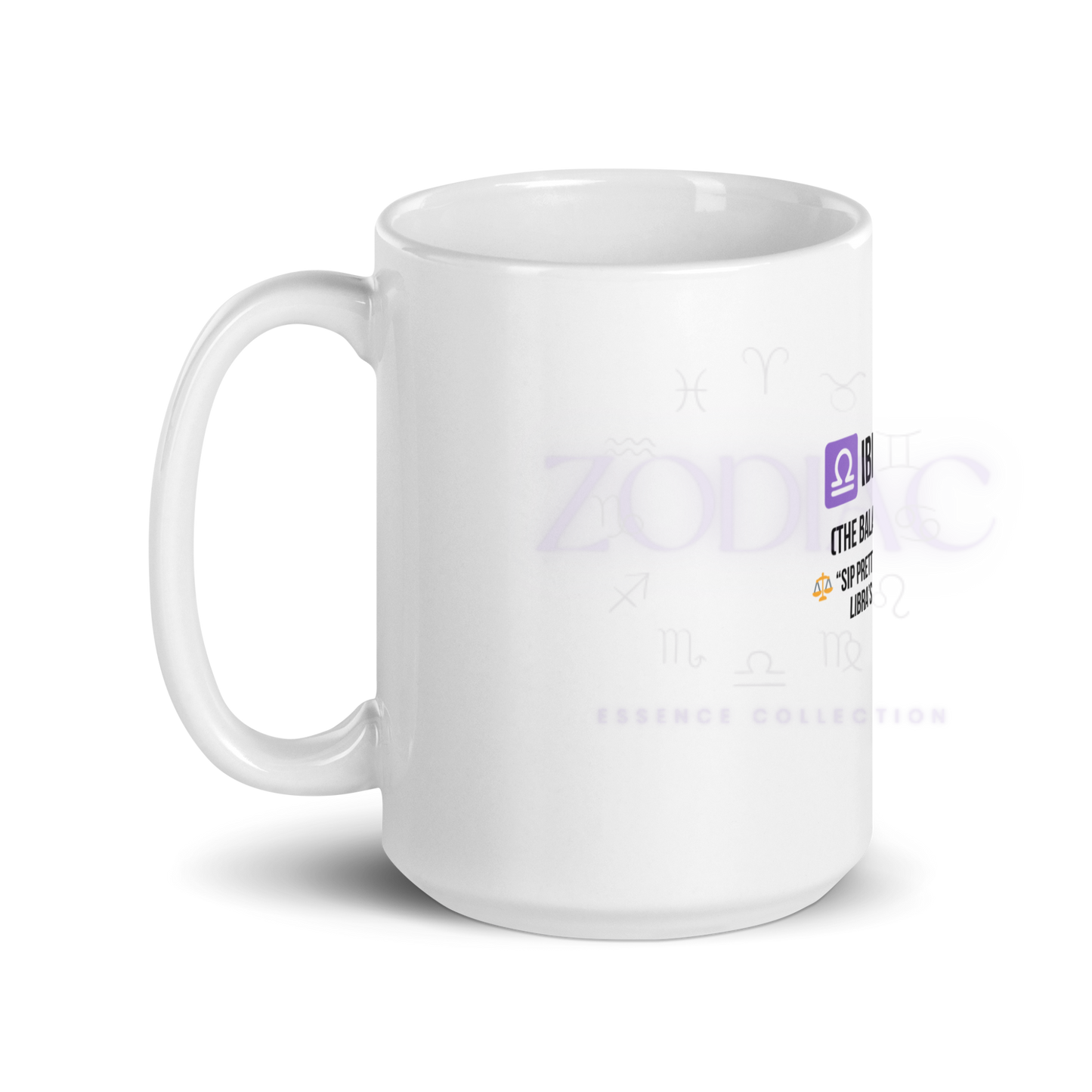 Zodiac Essence White Mug – ♎ibra Luxe (The Balanced Beauty) | 11 oz, 15 oz & 20 oz