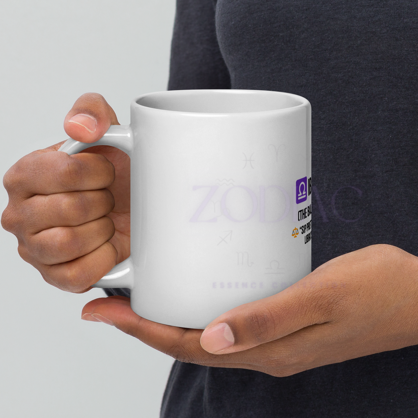 Zodiac Essence White Mug – ♎ibra Luxe (The Balanced Beauty) | 11 oz, 15 oz & 20 oz