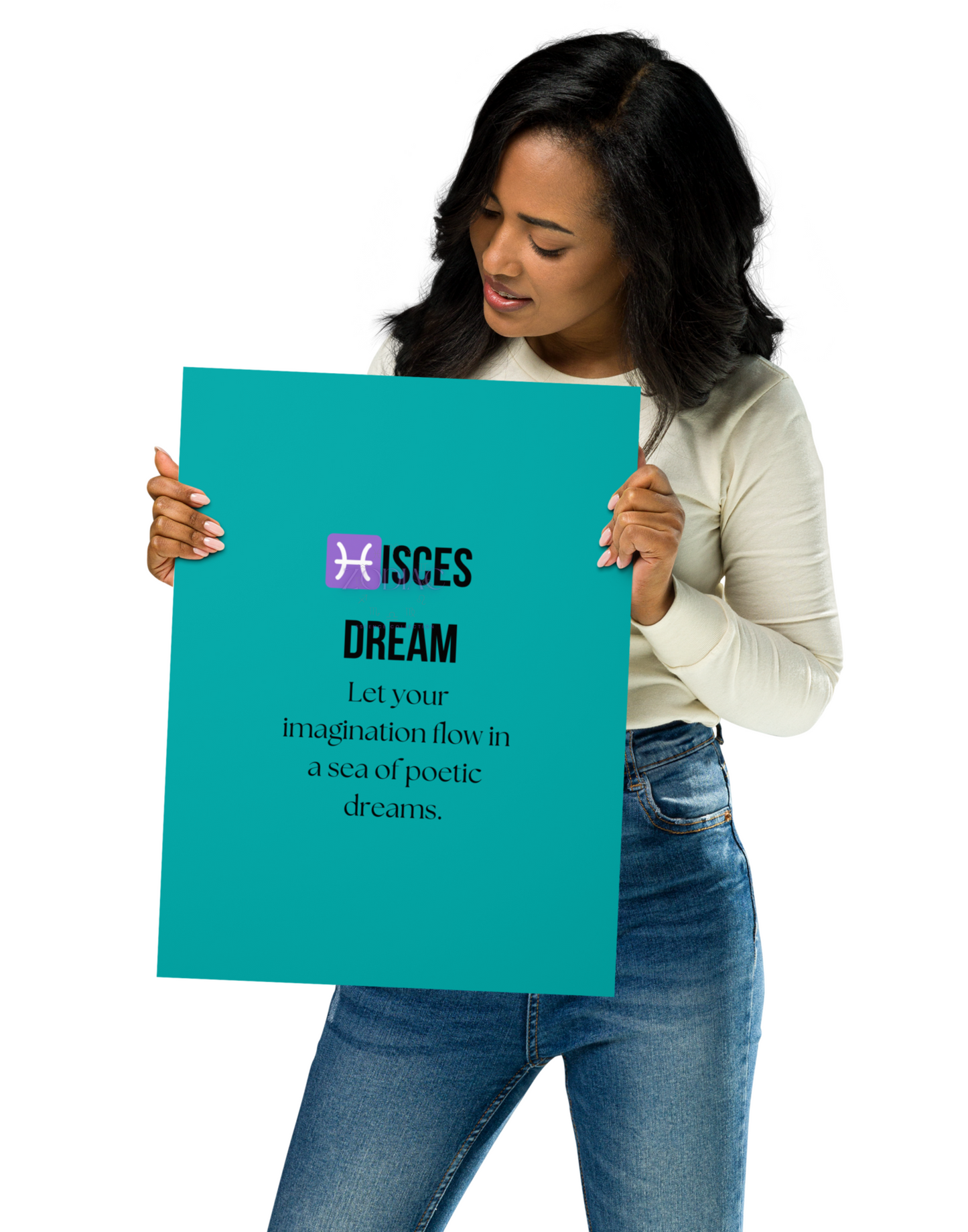 Zodiac Wall Hanging – ♓️isces Dream Color Theme: 🌊 Turquoise / Deep Aqua #00A6A6