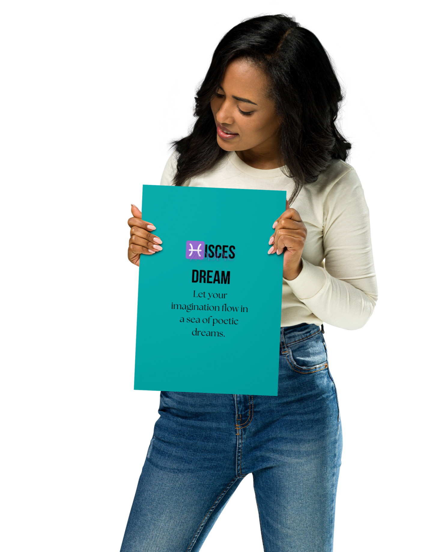 Zodiac Wall Hanging – ♓️isces Dream Color Theme: 🌊 Turquoise / Deep Aqua #00A6A6