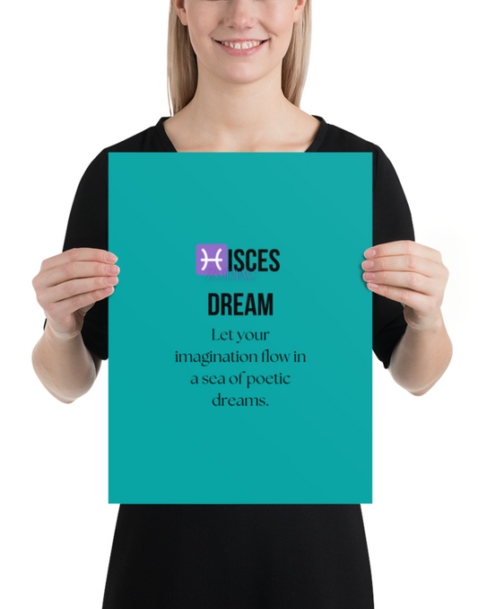 Zodiac Wall Hanging – ♓️isces Dream Color Theme: 🌊 Turquoise / Deep Aqua #00A6A6