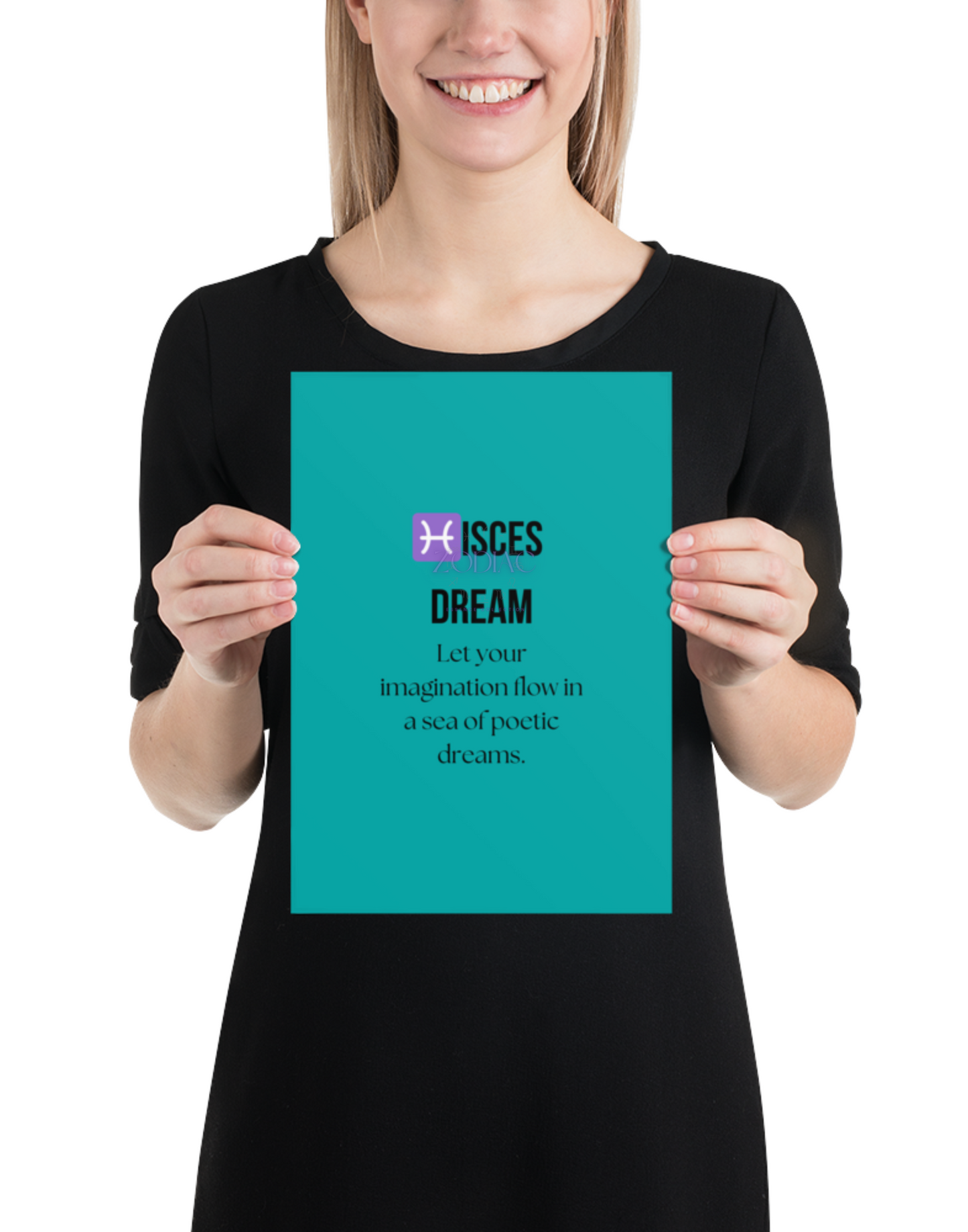 Zodiac Wall Hanging – ♓️isces Dream Color Theme: 🌊 Turquoise / Deep Aqua #00A6A6