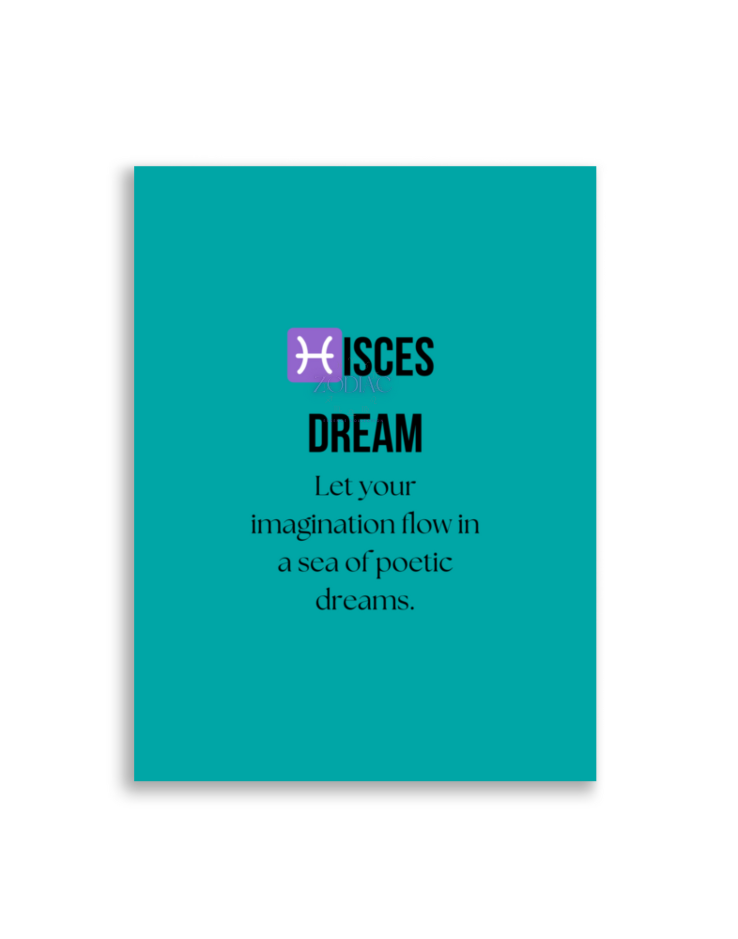 Zodiac Wall Hanging – ♓️isces Dream Color Theme: 🌊 Turquoise / Deep Aqua #00A6A6