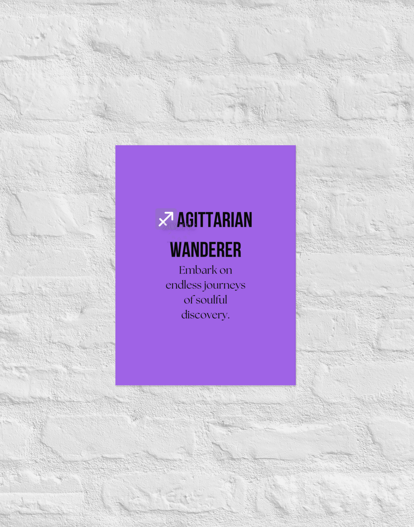 Zodiac Wall Hanging – ♐️agittarian Wanderer Color Theme: 💜 Royal Purple / Electric Violet #9B5DE5