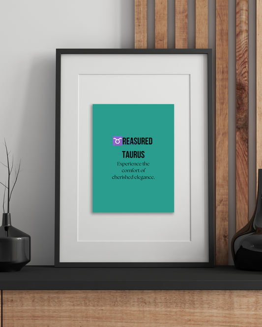 Zodiac Wall Hanging – ♉️reasured Taurus Color Theme: 🌿 Teal / Verdant Green #2A9D8F