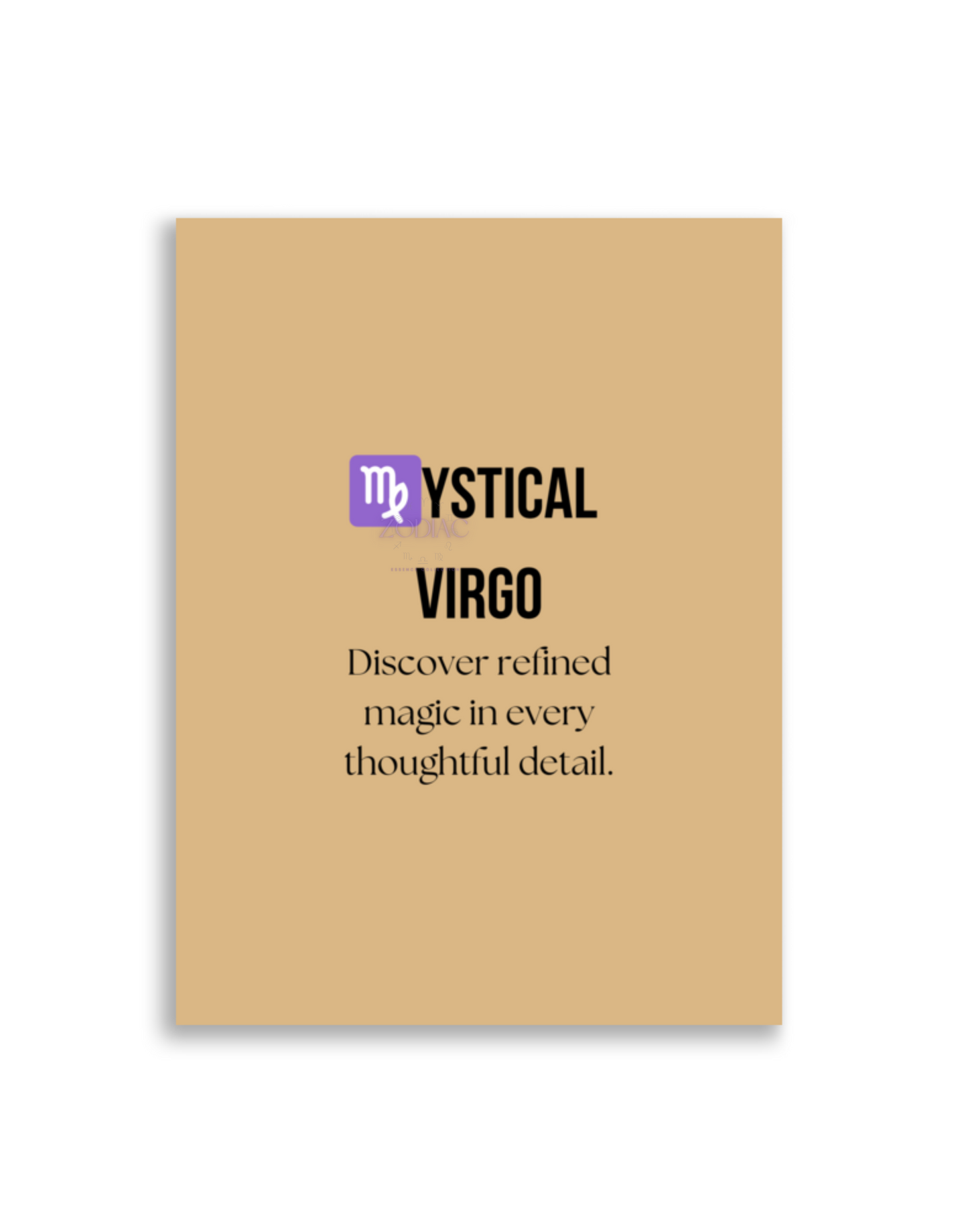 Zodiac Wall Hanging – ♍️ystical Virgo Color Theme: 🤎 Sandy Beige / Caramel #DAB785