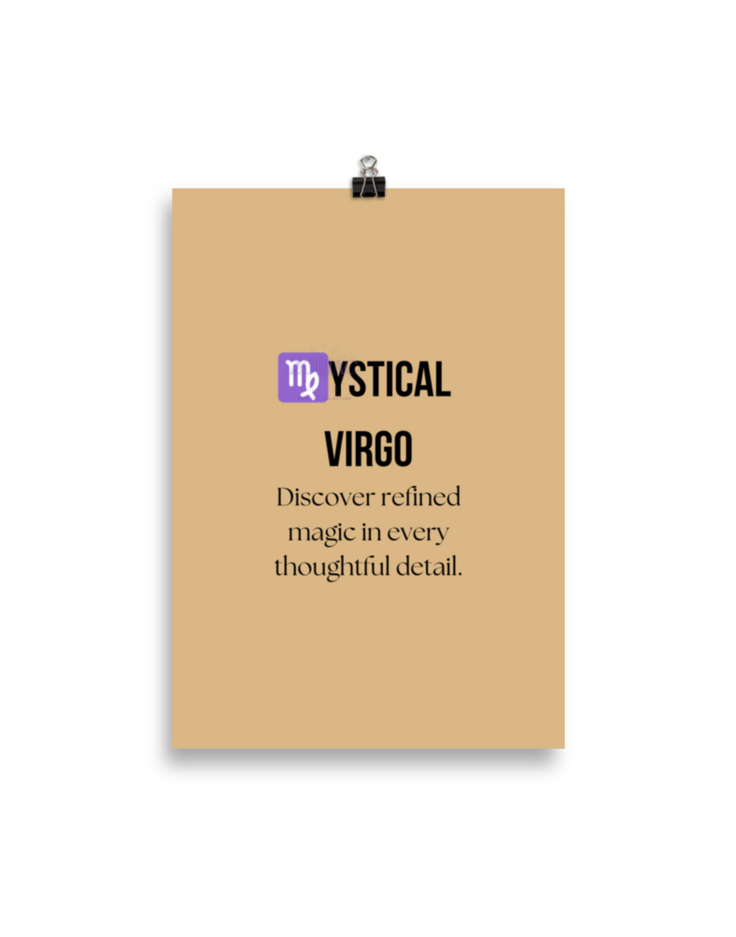 Zodiac Wall Hanging – ♍️ystical Virgo Color Theme: 🤎 Sandy Beige / Caramel #DAB785