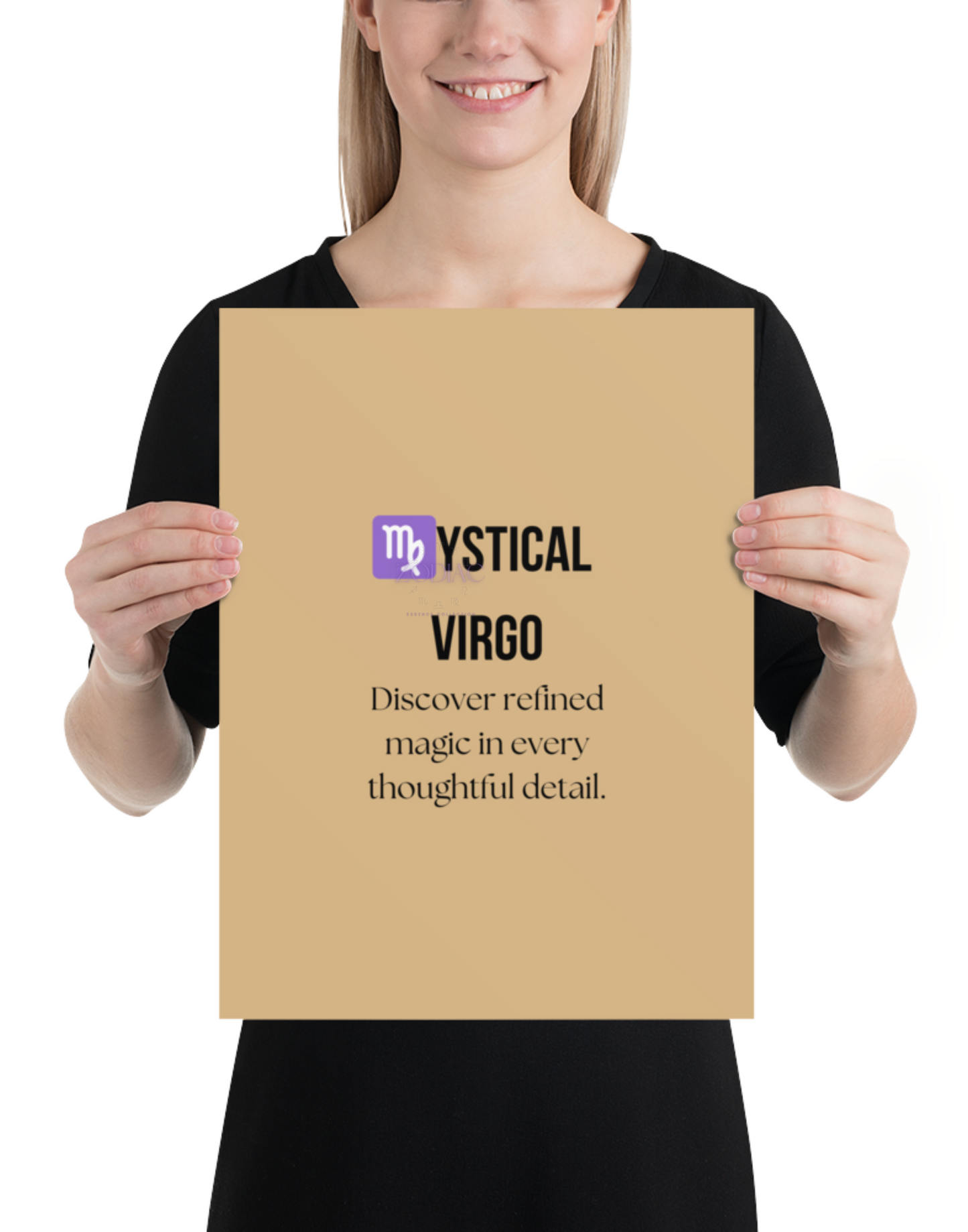 Zodiac Wall Hanging – ♍️ystical Virgo Color Theme: 🤎 Sandy Beige / Caramel #DAB785