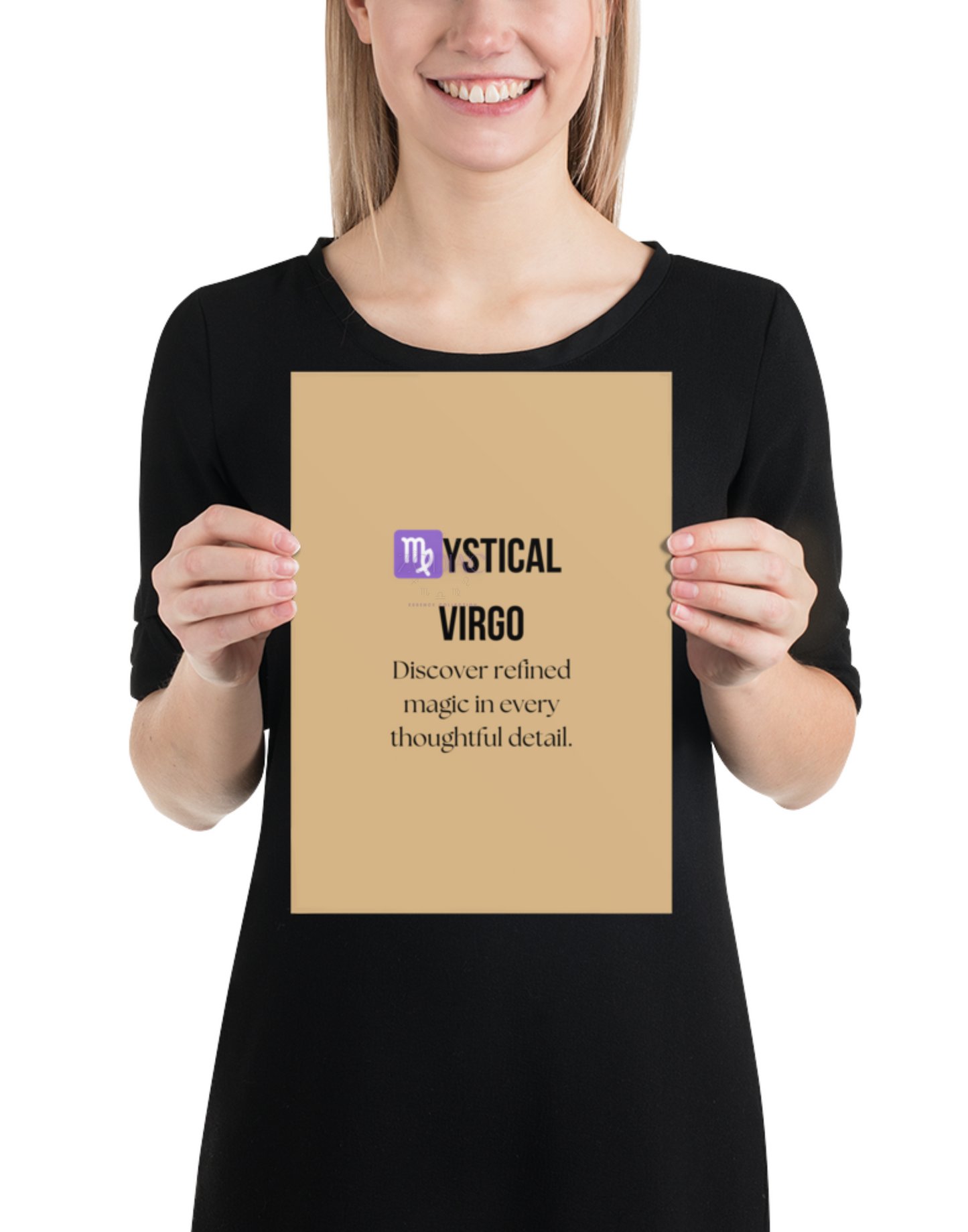 Zodiac Wall Hanging – ♍️ystical Virgo Color Theme: 🤎 Sandy Beige / Caramel #DAB785